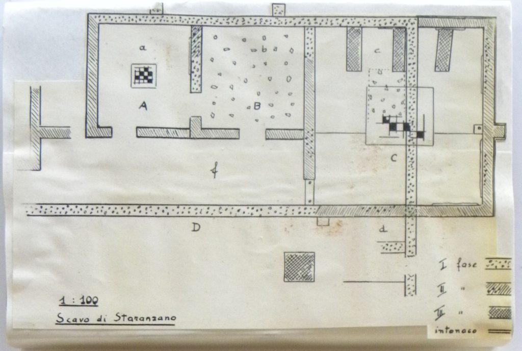 pianta della villa romana della Liberta Peticia di Staranzano