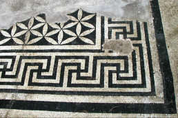 Villa romana del Randaccio, dettaglio mosaici; San Giovanni in Tuba; Duino; mansio al fons Timavi